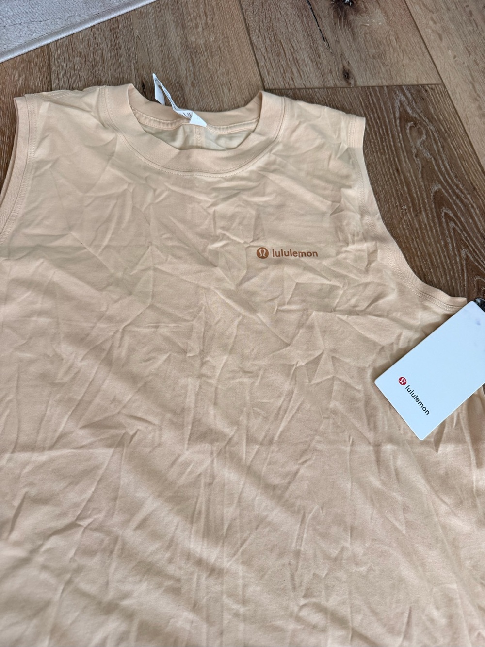 lululemon athletica tan/cream Sleeveless Muscle Tank Sz 8